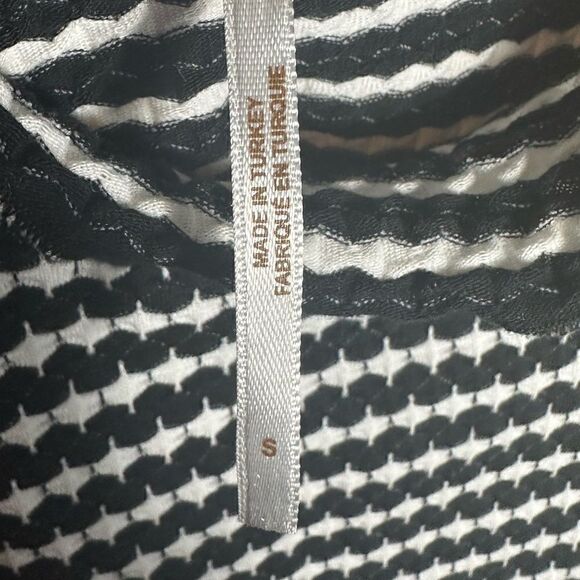 Free People Black and White High Neck Sleeveless Crop Top Size Small S - Picture 5 of 6